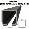 C399MFE - C profil 98x98x5mm černý, délka 1m